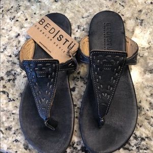 NWT Bed Stu Mira Sandal, Black Driftwood